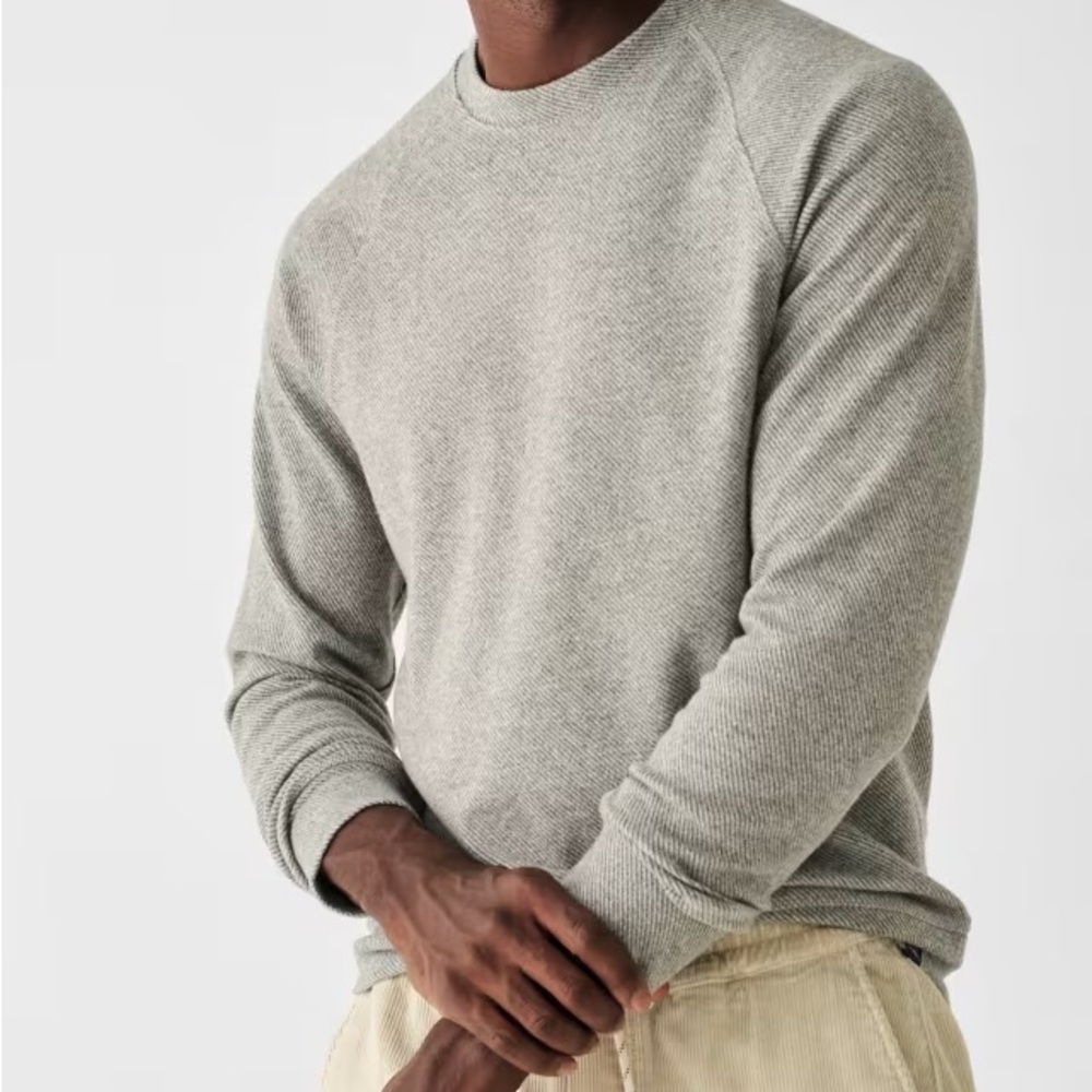 Faherty Legends Sweater • Long Sleeve Shirt • XS Heather Grey Gray - Picture 7 of 9
